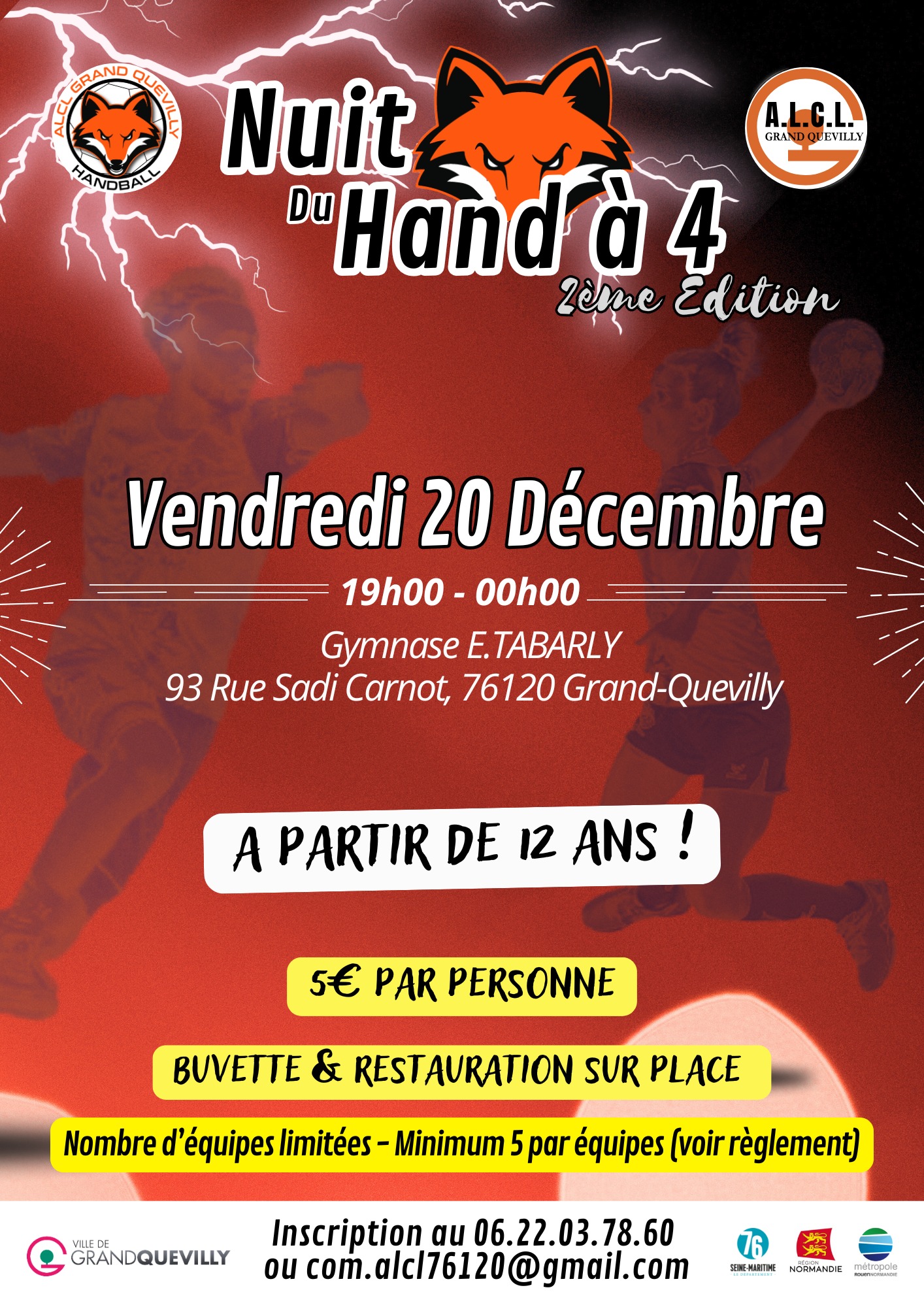 Nuit Du Hand à 4 - 2ème édition - ALCL Handball